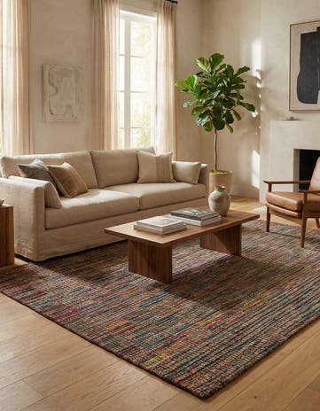 6' 10 x 9' 10 Hand Knotted Moroccan Wool Rug