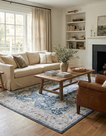 6' 1 x 9' Washable Timeless Rug