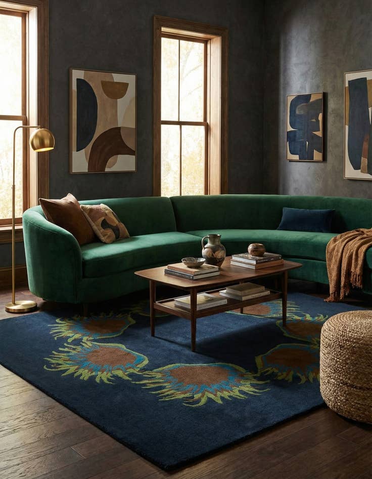 Detail image of 7' 6 x 7' 6 Luna Square Rug