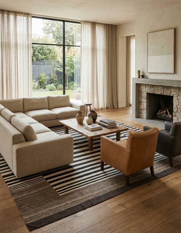 Detail image of 7' 11 x 9' 7  Hand Woven Kilim Modern Wool Rug