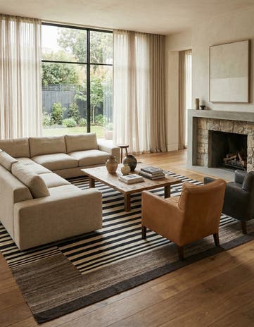 7' 11 x 9' 7 Hand Woven Kilim Modern Wool Rug