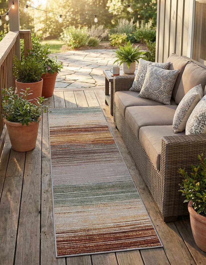 2' x 8' Easy-Clean Modern Indoor / Outdoor...