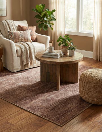 Brown Asha Square Rug