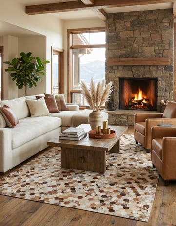 5' 1 x 8' Cowhide Rug