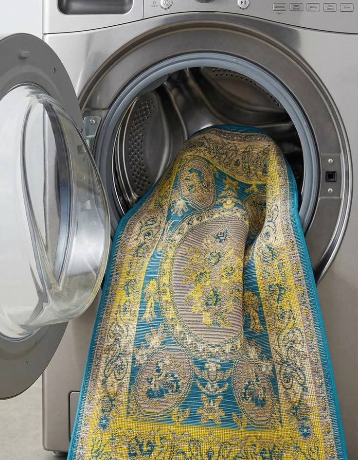 Detail image of 2' x 3'  Washable Traditional Indoor / Outdoor Rug