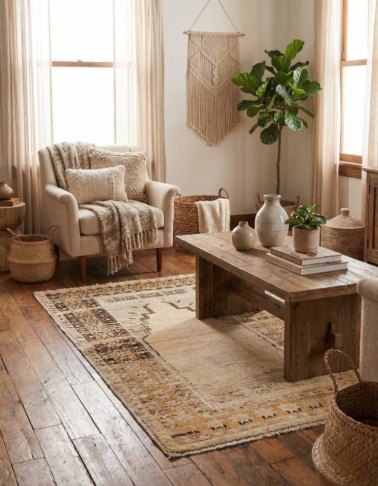 Detail image of 3' x 5'  Hand Knotted Ultra Vintage Persian Wool Rug