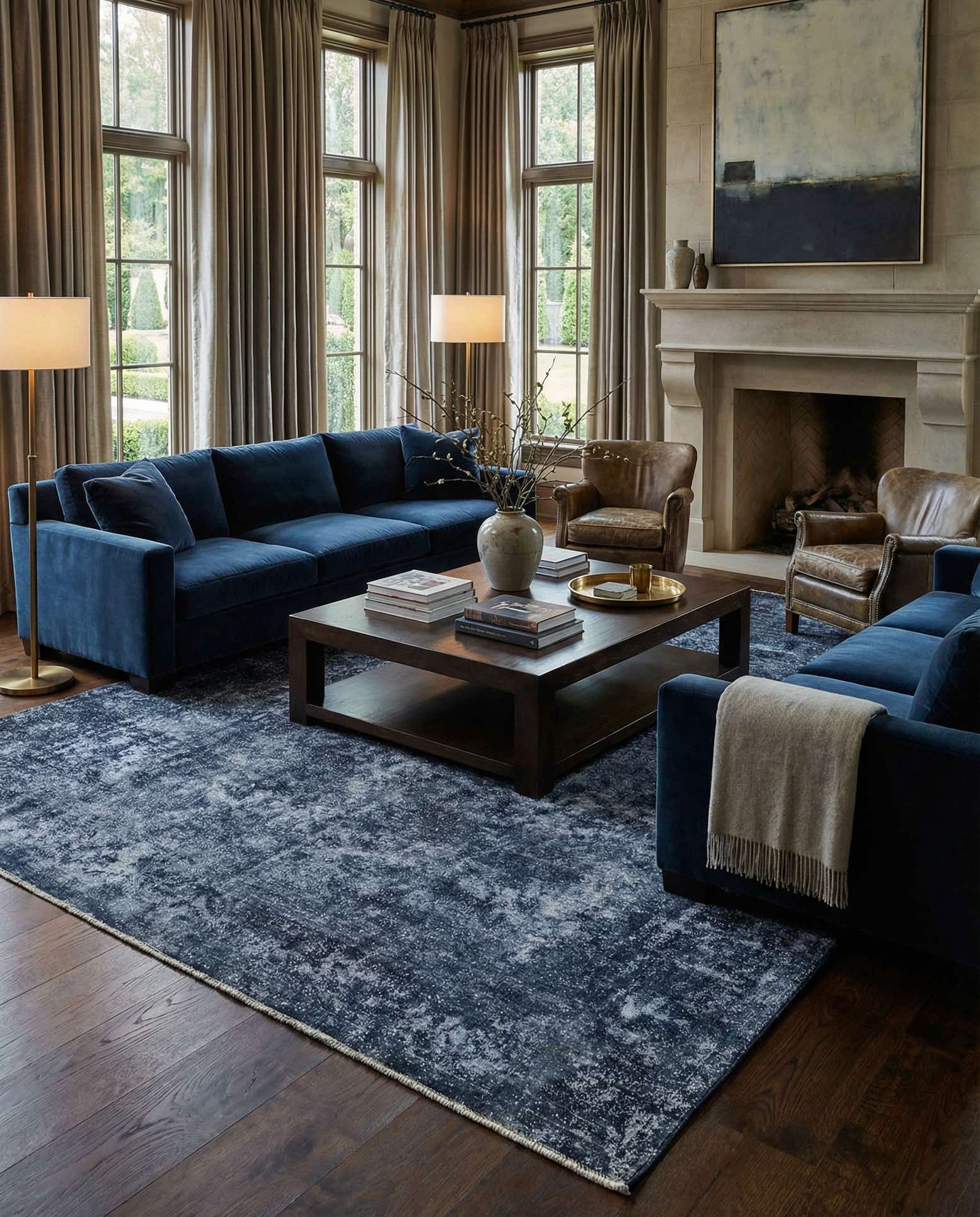 9' 11 x 12' 4 Vintage Royal Wool Rug