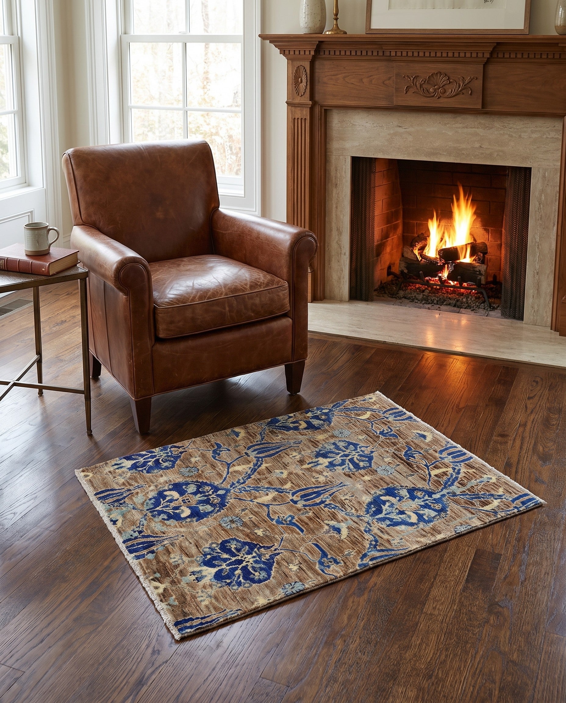2' 11 x 3' 9 Hand Knotted Ariana Ziegler Rug