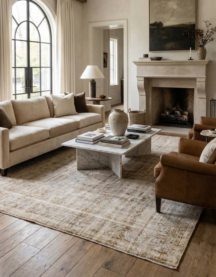 Detail image of  9' 5 x 12' 9  Hand Knotted Ultra Vintage Wool Rug