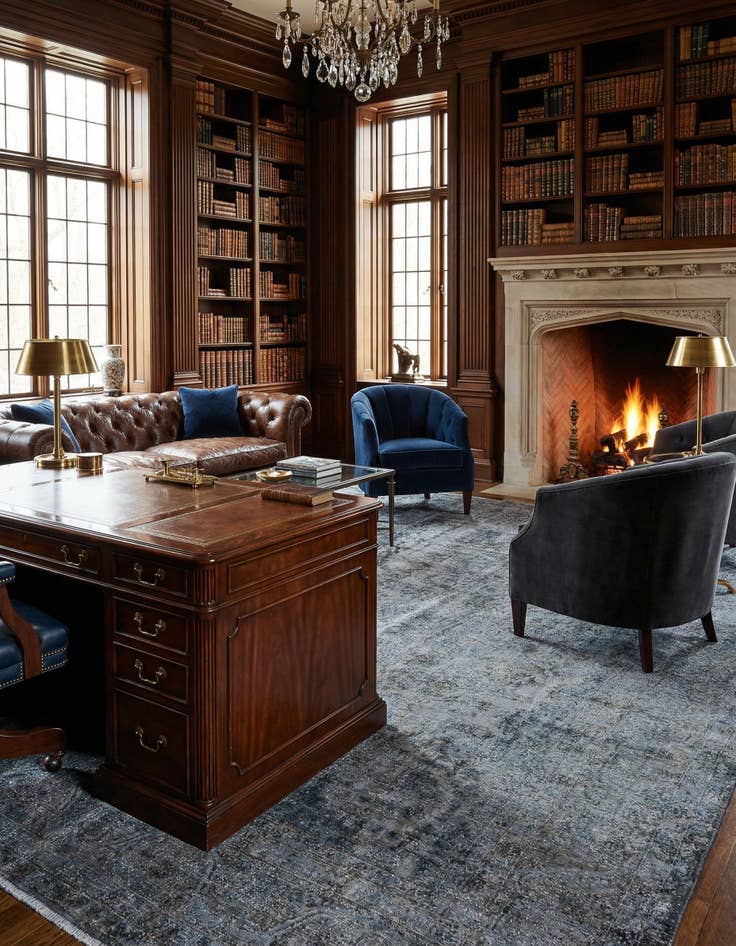 Detail image of 9' 8 x 13' Vintage Royal Wool Rug