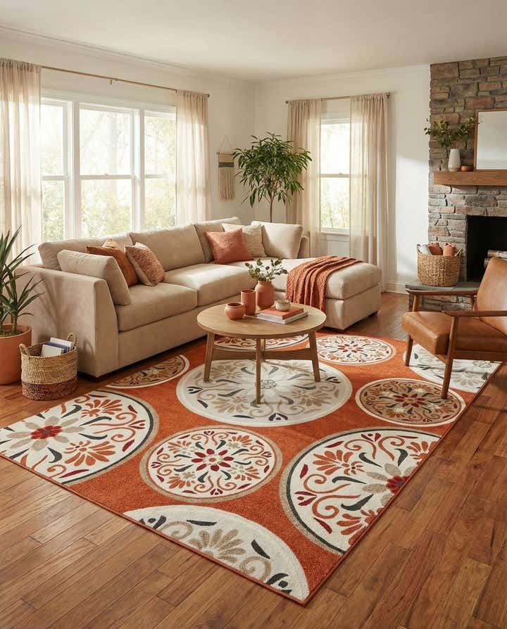 9' x 12' 2 Easy-Clean Modern Indoor / Outdoor Rug