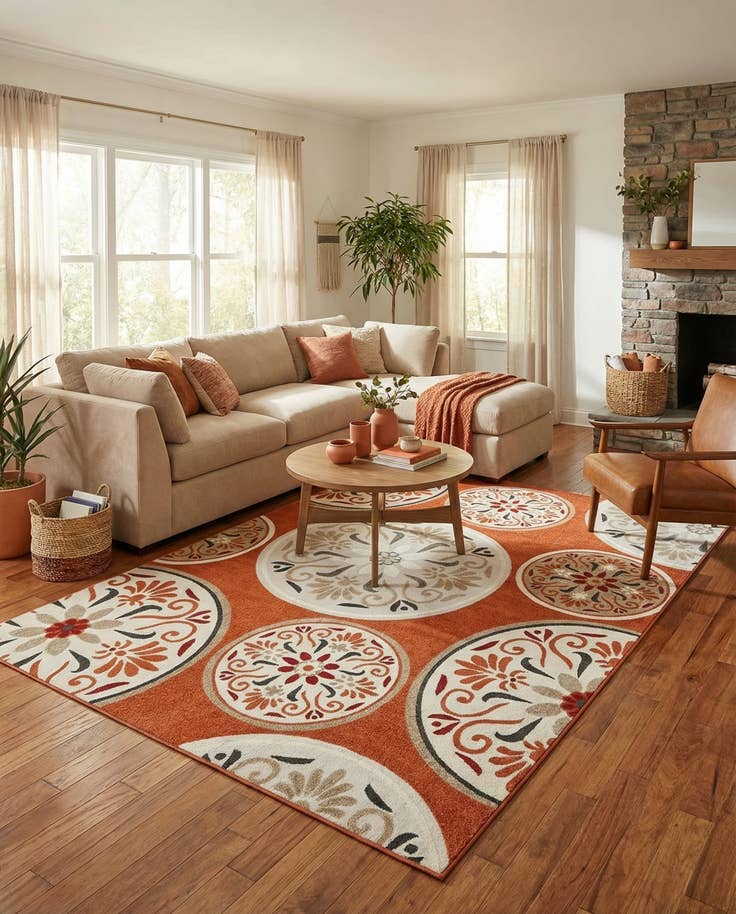 Detail image of 9' x 12' 2 Easy-Clean Modern Indoor / Outdoor Rug