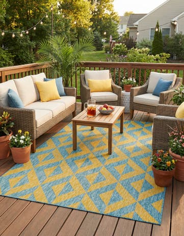 5' 3 x 8' Easy-Clean Jill Zarin Napa Indoor / Outdoor Rug