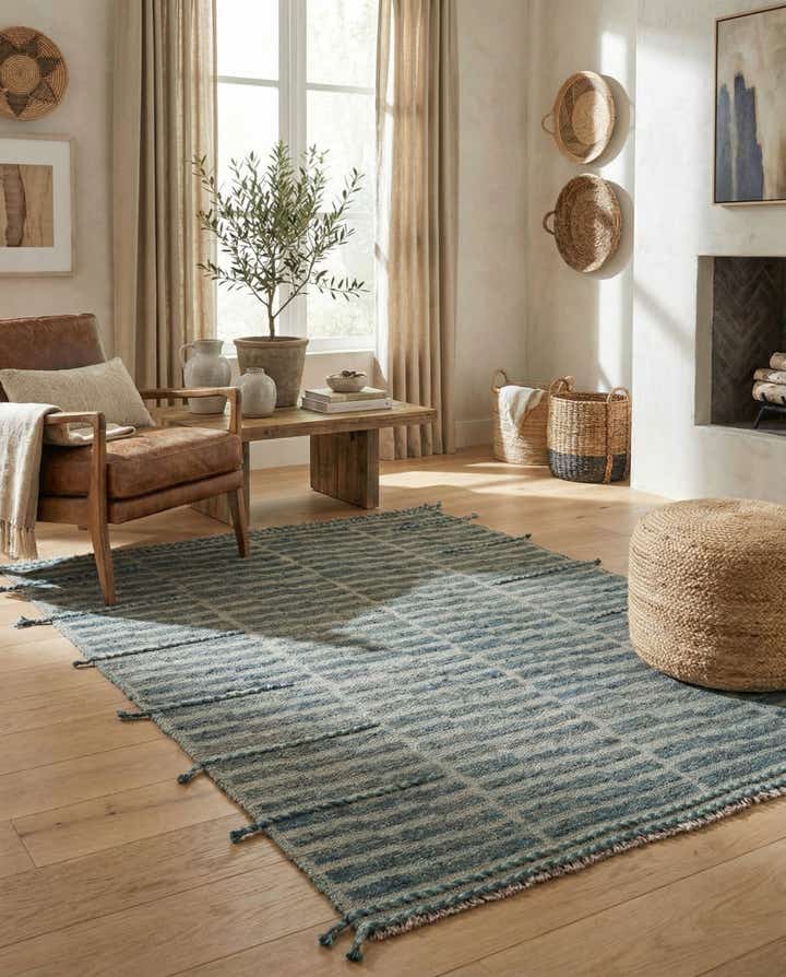 5' 2 x 7' Hand Knotted Moroccan Wool Rug