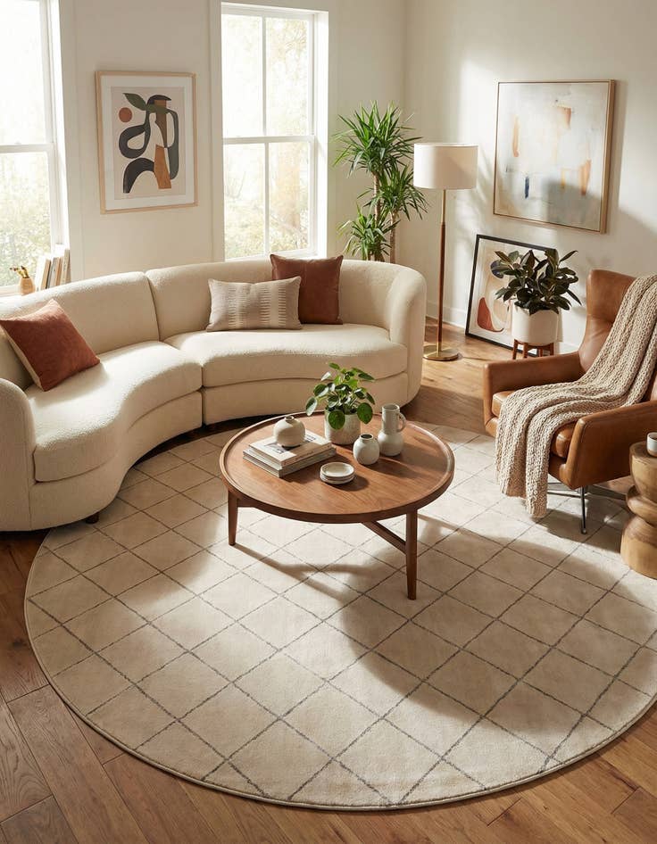 Detail image of 10' x 10' Vogue Geo Round Rug