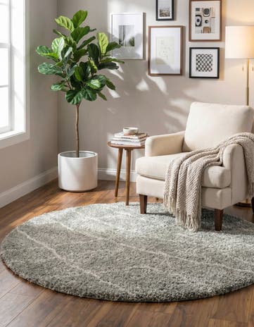 6' x 6' Soft Touch Shag Round Rug