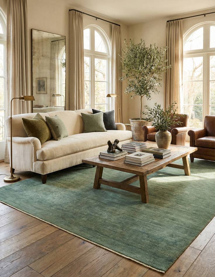 Detail image of  5' 10 x 8' 7  Hand Knotted Over-Dyed Ziegler Rug