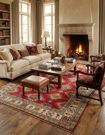 6' 9 x 10' Hand Knotted Kazak Rug