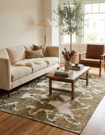 5' 10 x 8' 5 Hand Knotted Ultra Vintage Persian Wool Rug
