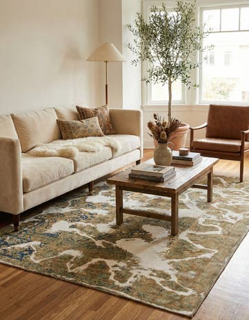 5' 10 x 8' 5 Hand Knotted Ultra Vintage Persian Wool Rug