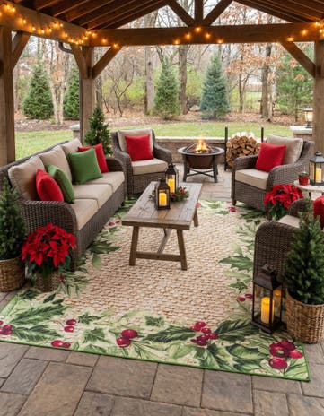 7' 10 x 10' Easy-Clean Jill Zarin Caribbean Indoor / Outdoor Rug
