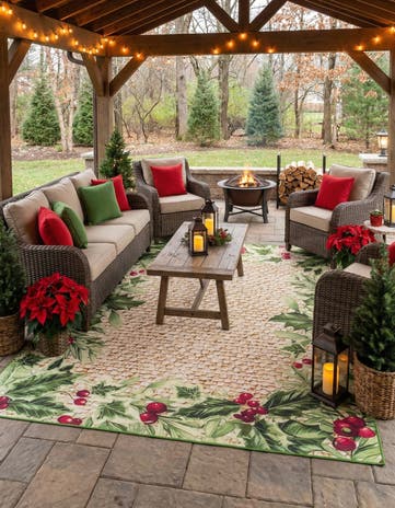 7' 10 x 10' Easy-Clean Jill Zarin Caribbean Indoor / Outdoor Rug