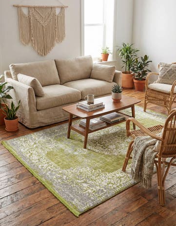 Light Green Modern Classical Rug