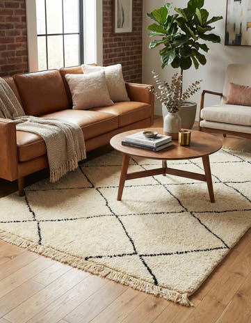 5' 2 x 8' 3 Hand Knotted Moroccan Wool Rug
