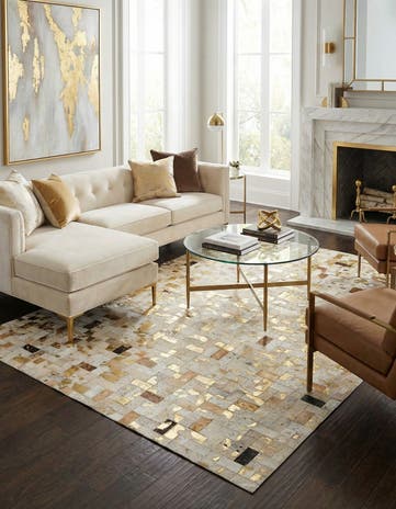 5' 1 x 8' 1 Cowhide Stocks Rug