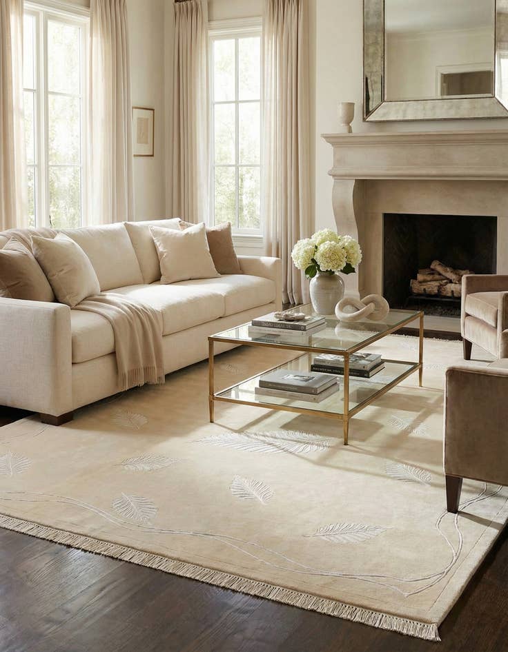 Detail image of 6' 11 x 9' 8  Hand Knotted Darya Wool Rug