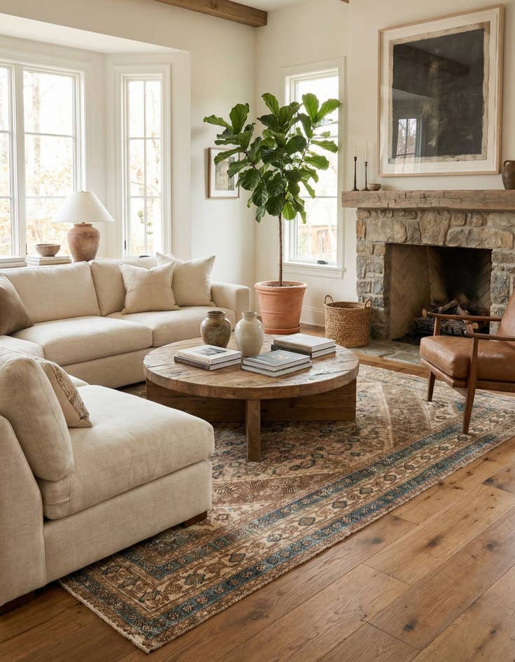 Detail image of 6' 10 x 9' 8  Hand Knotted Ultra Vintage Persian Wool Rug