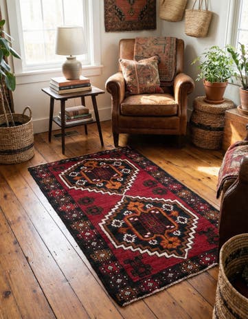 2' 10 x 4' 7 Hand Knotted Balouch Persian Wool Rug
