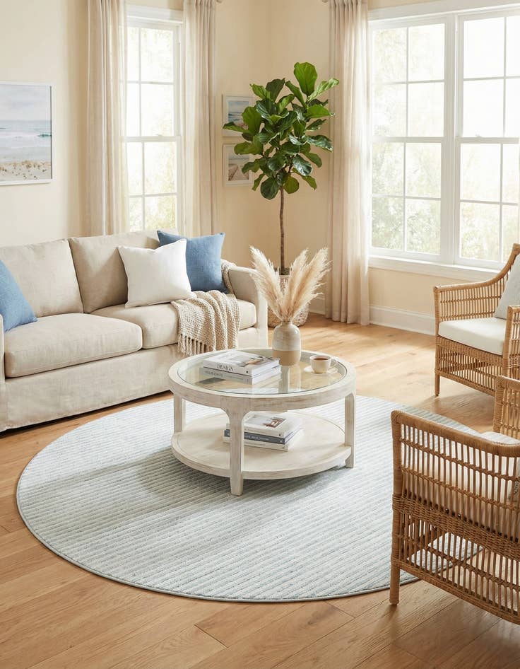 Detail image of 7' 10 x 7' 10  Washable Sabrina Soto Indoor / Outdoor Round Rug