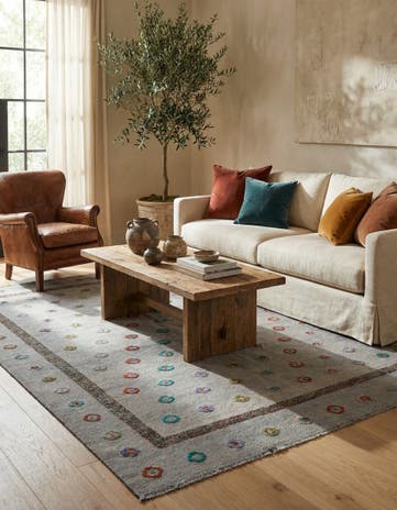 6' 10 x 9' 7 Hand Knotted Darya Wool Rug