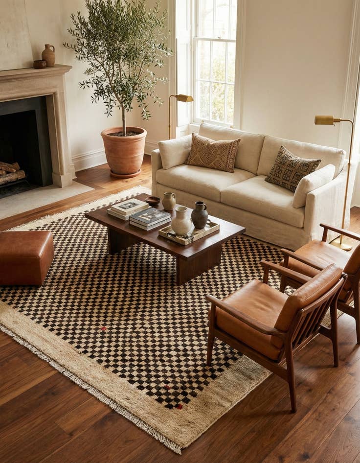 Detail image of 3' 9 x 6'  Hand Knotted Darya Wool Rug