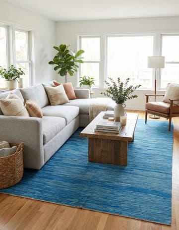 6' 6 x 10' Hand Woven Kilim Modern Wool Rug