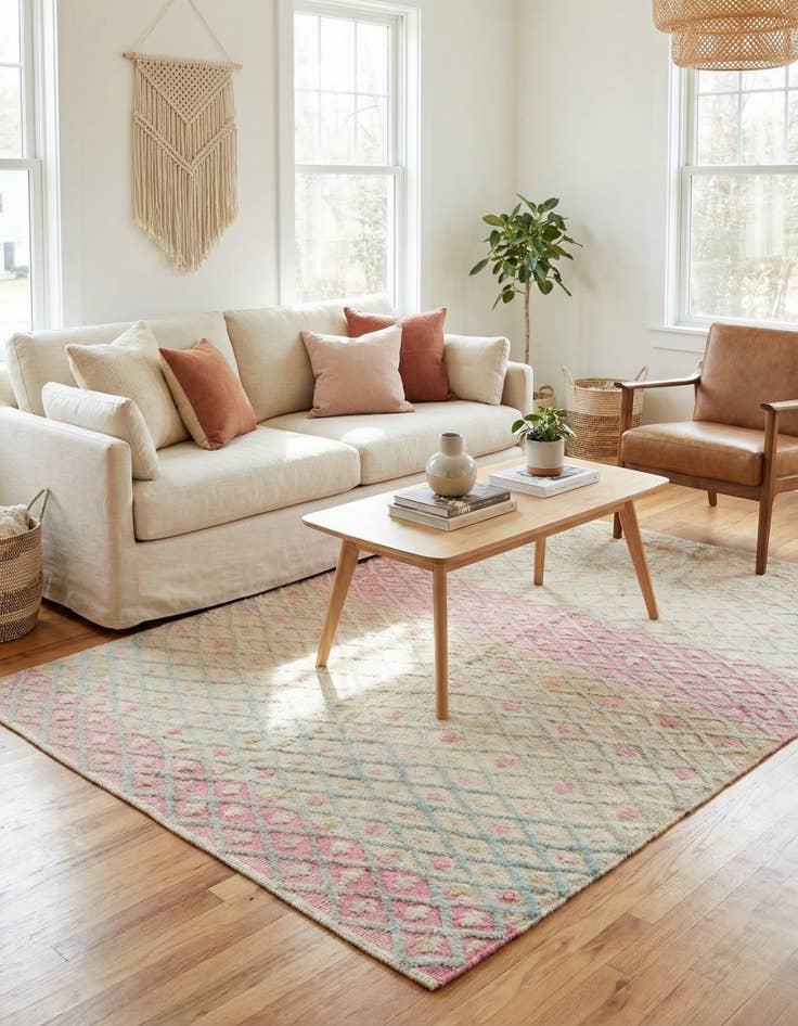 Detail image of 5' x 7'  Hand Knotted Darya Wool Rug