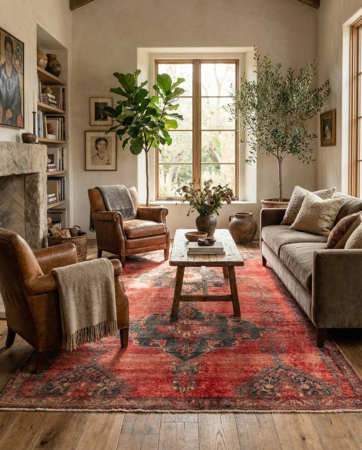 Detail image of 4' 7 x 8' 7 Hand Knotted Ultra Vintage Persian Wool Rug