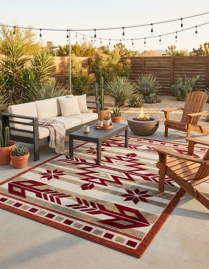 6' x 9' Easy-Clean Modern Indoor / Outdoor...