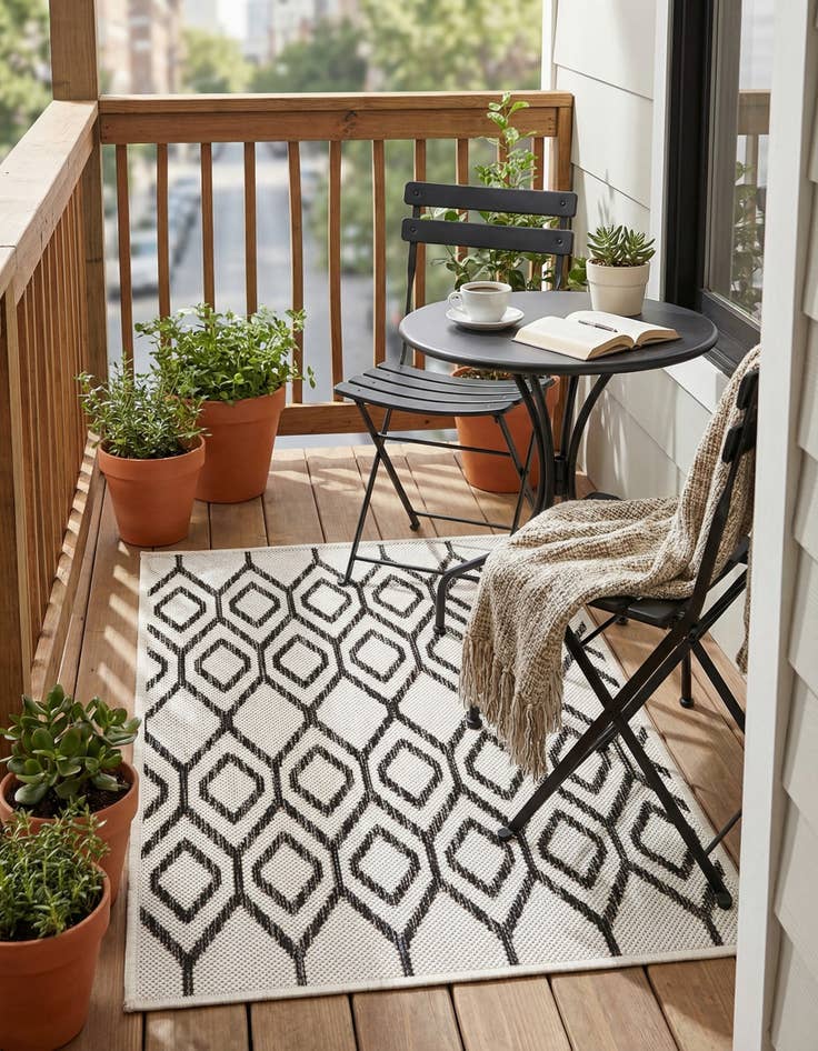 Detail image of 2' x 3'  Washable Jill Zarin Turks and Caicos Indoor / Outdoor Rug