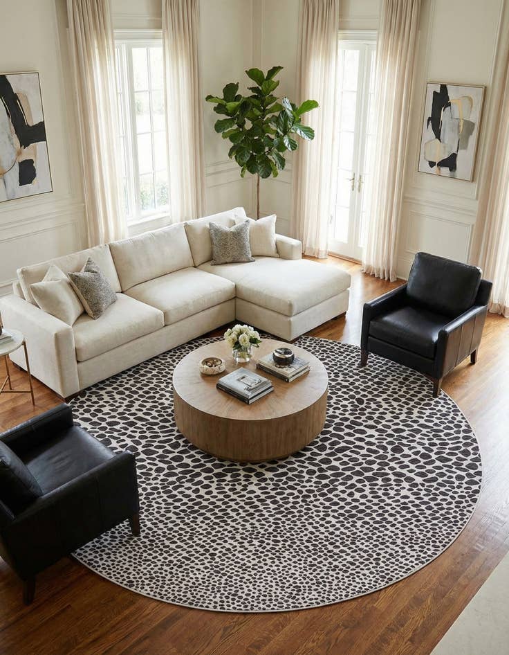 Detail image of 13' x 13' Easy-Clean Jill Zarin Cape Town Indoor / Outdoor Round Rug