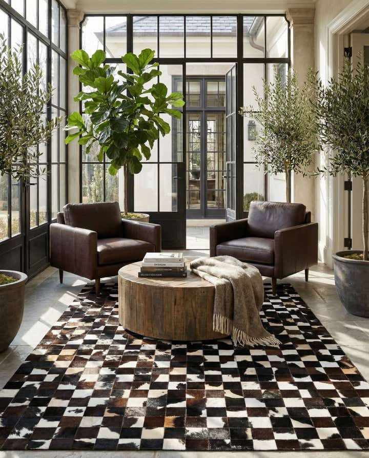 5' x 7' 11 Cowhide Stocks Rug