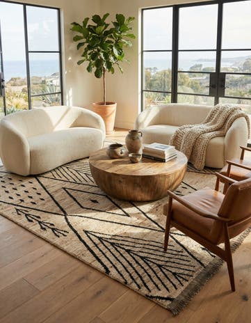 8' 3 x 9' 9 Hand Knotted Moroccan Wool Rug