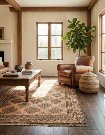 5' x 9' 1 Hand Knotted Shiraz Persian Wool Rug