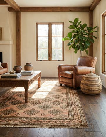 5' x 9' 1 Hand Knotted Shiraz Persian Wool Rug