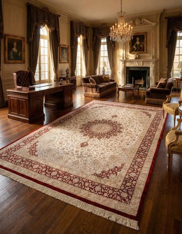 9' 9 x 13' 3 Ghom Silk Rug