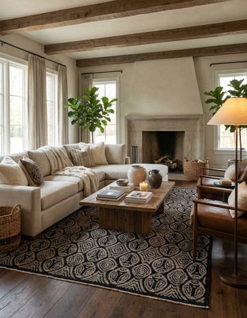 8' x 10' 7 Hand Knotted Darya Wool Rug