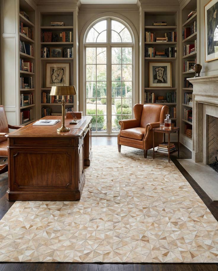 Detail image of 6' 8 x 9' 8 Cowhide Stocks Rug
