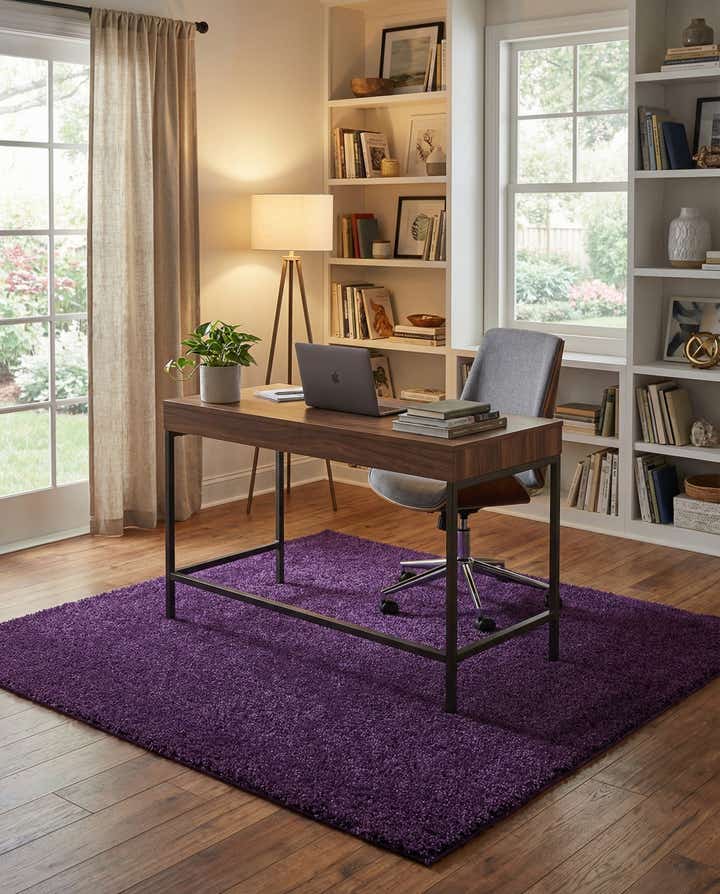 5' 3 x 5' 3 Solid Frieze Square Rug