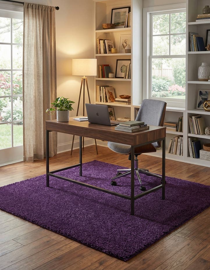 5' 3 x 5' 3 Solid Frieze Square Rug